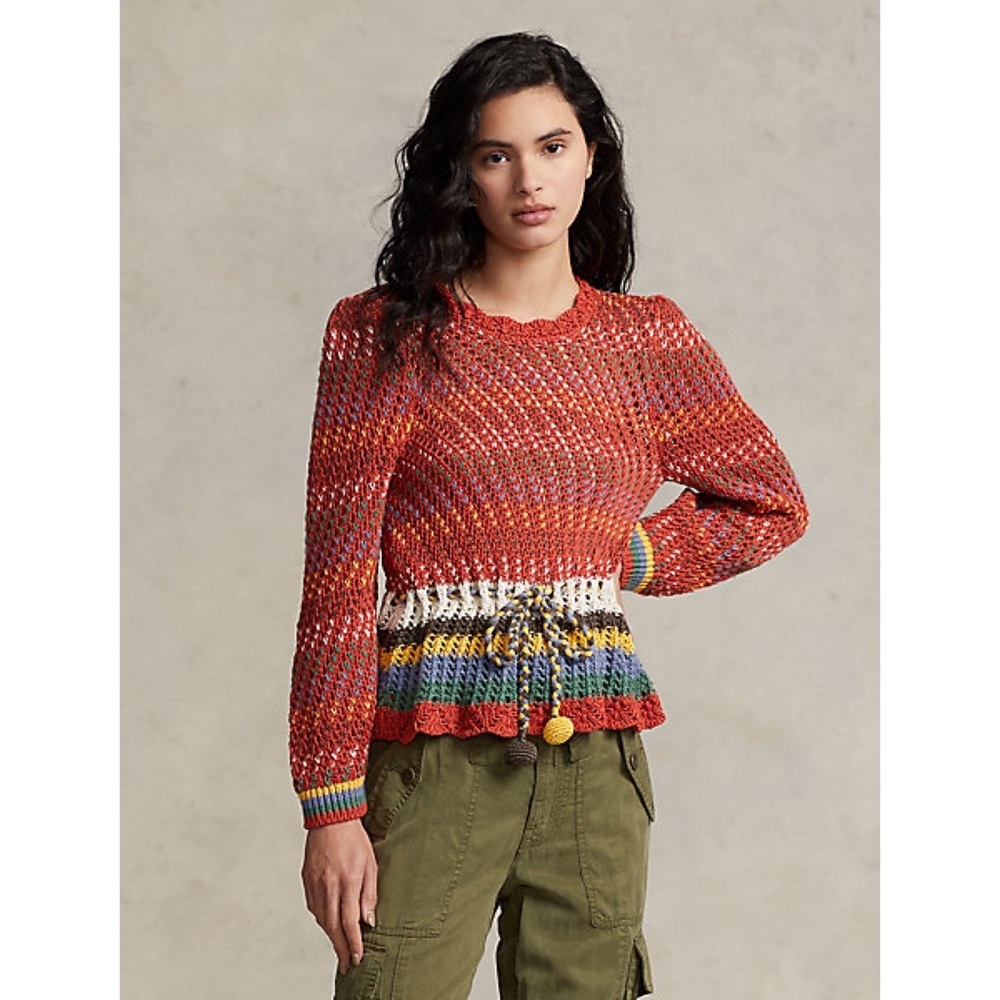 Polo Ralph Lauren Pointelle Cotton Knit Sweater